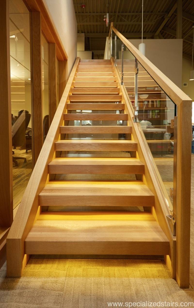 Open Rise White Oak - Specialized Stair & Rail