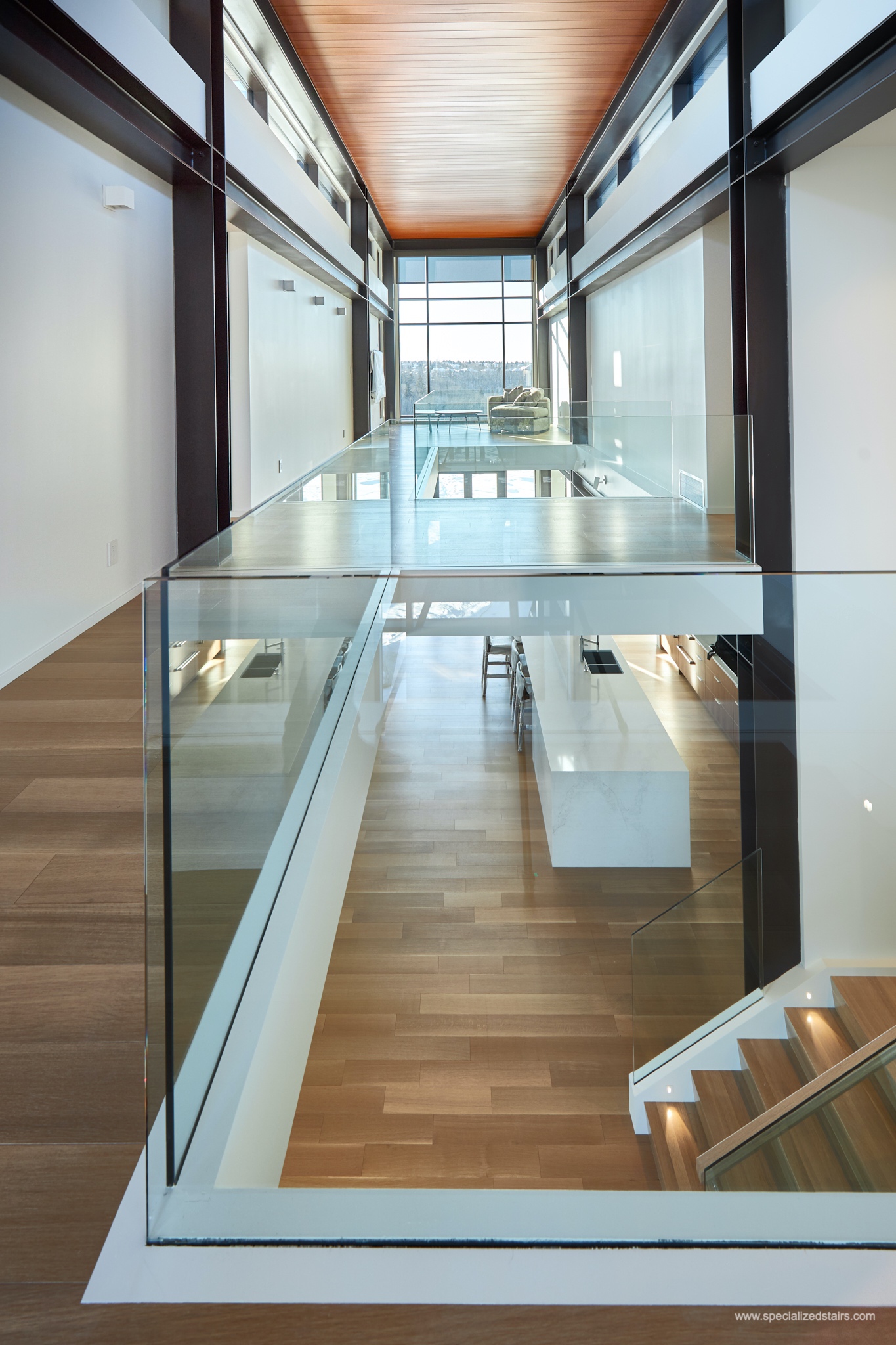 Modern Seamless Glass Railing - Specialized Stair & Rail