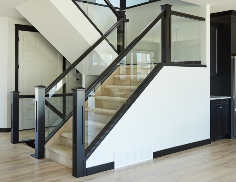 Modern Dadoed Glass Railing 1 